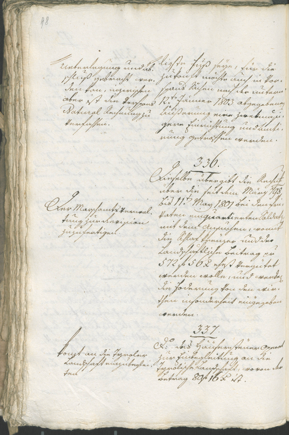 Civic Archives of Bozen-Bolzano - BOhisto Ratsprotokoll 1805 