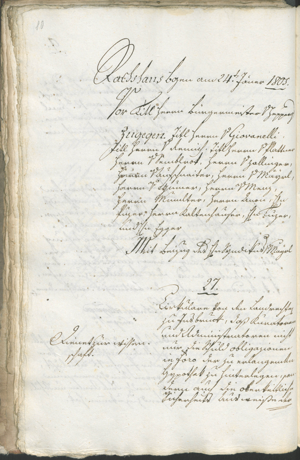 Civic Archives of Bozen-Bolzano - BOhisto Ratsprotokoll 1805 