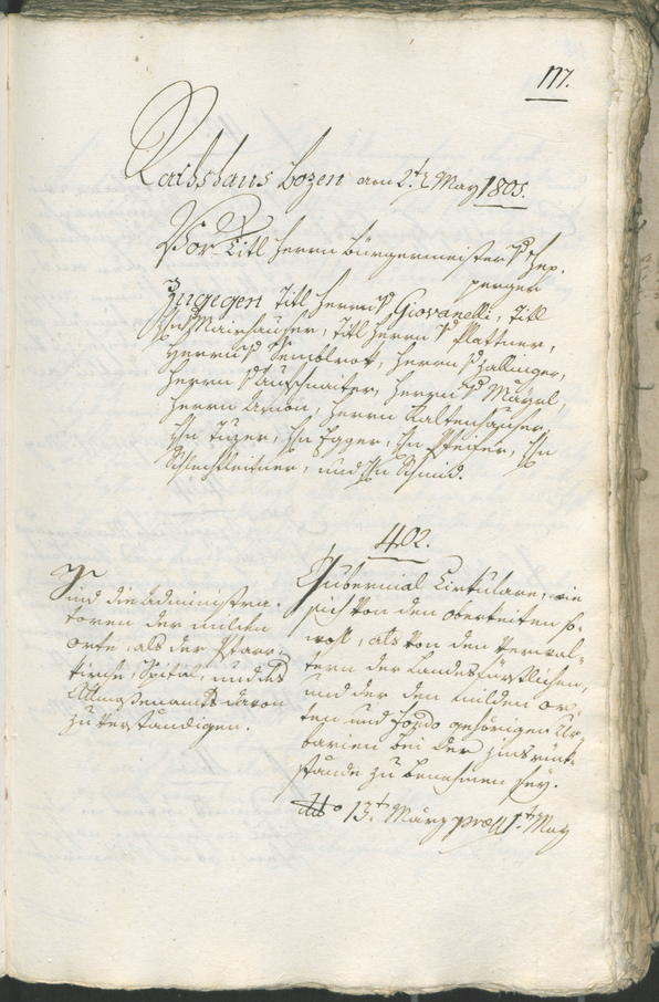 Civic Archives of Bozen-Bolzano - BOhisto Ratsprotokoll 1805 