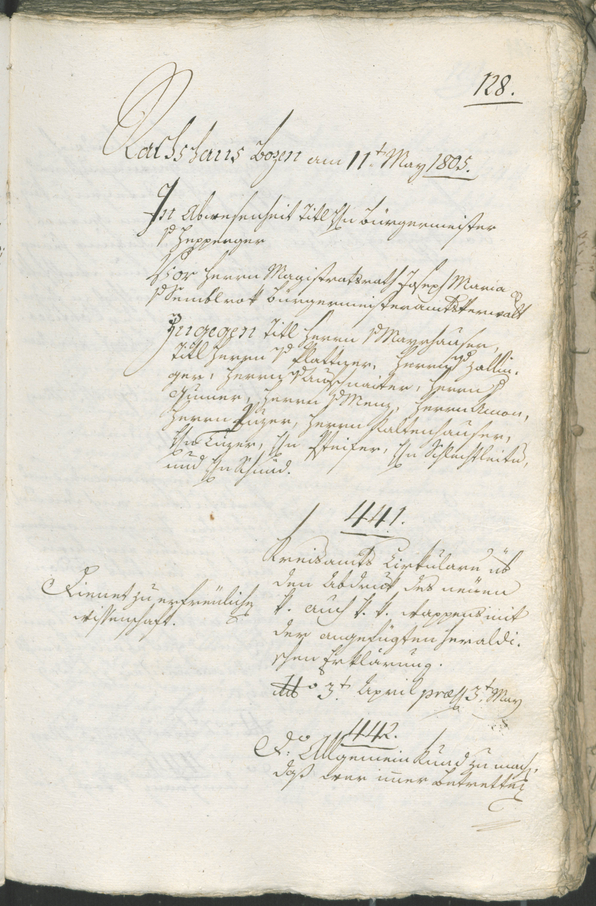 Civic Archives of Bozen-Bolzano - BOhisto Ratsprotokoll 1805 