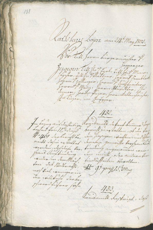 Civic Archives of Bozen-Bolzano - BOhisto Ratsprotokoll 1805 