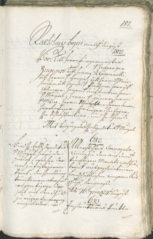 Civic Archives of Bozen-Bolzano - BOhisto Ratsprotokoll 1805 