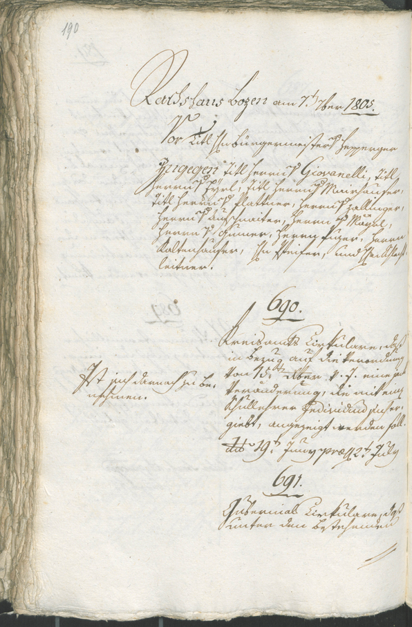 Civic Archives of Bozen-Bolzano - BOhisto Ratsprotokoll 1805 