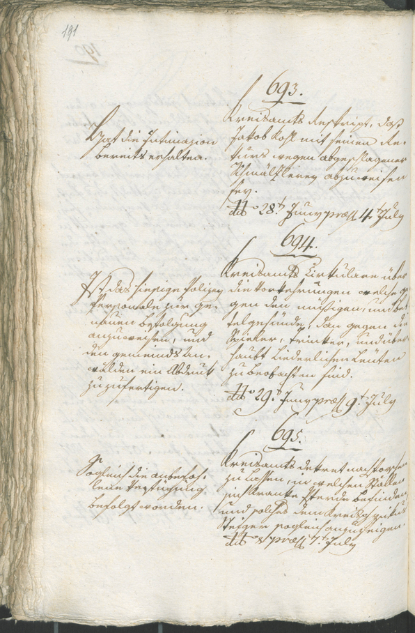 Civic Archives of Bozen-Bolzano - BOhisto Ratsprotokoll 1805 