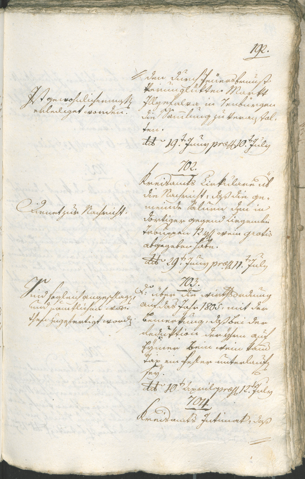 Civic Archives of Bozen-Bolzano - BOhisto Ratsprotokoll 1805 