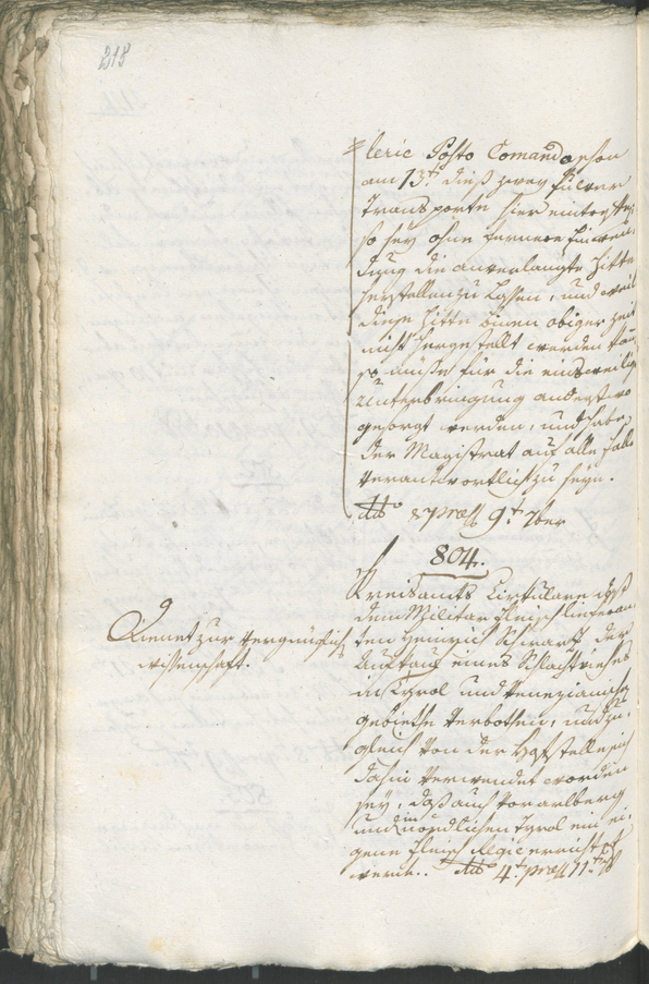 Civic Archives of Bozen-Bolzano - BOhisto Ratsprotokoll 1805 