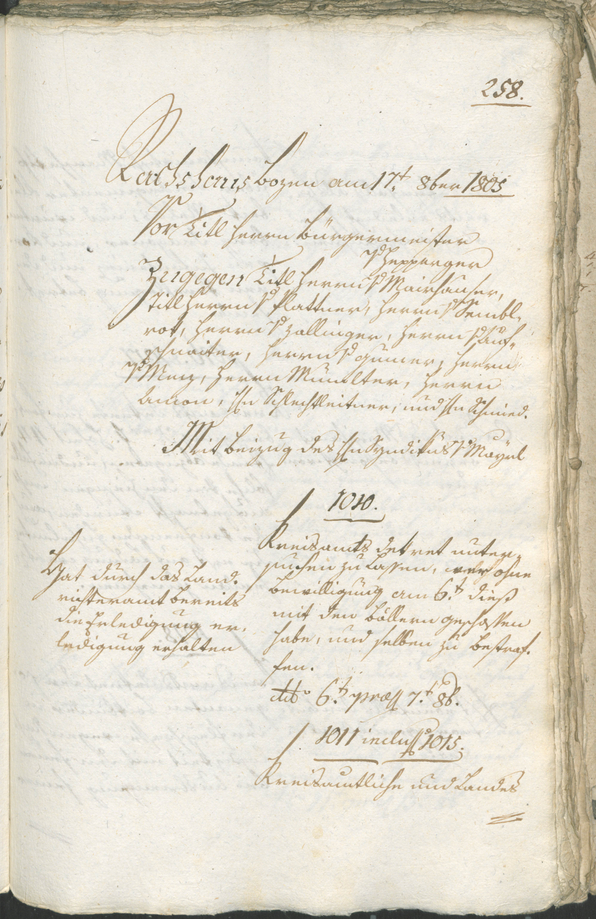 Stadtarchiv Bozen - BOhisto Ratsprotokoll 1805 