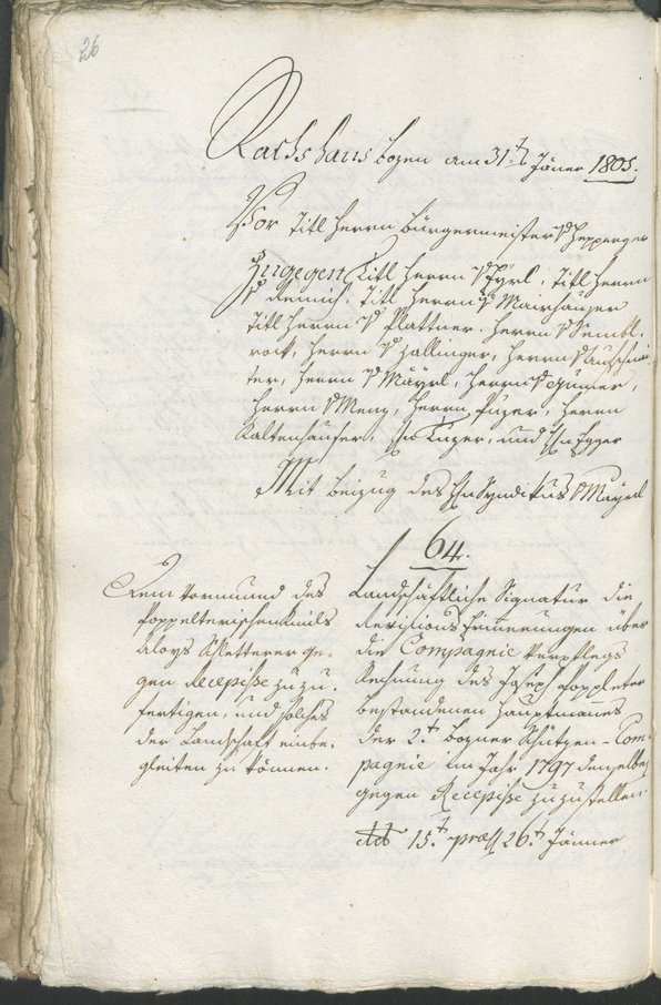 Civic Archives of Bozen-Bolzano - BOhisto Ratsprotokoll 1805 