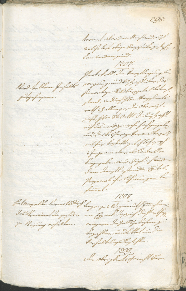 Civic Archives of Bozen-Bolzano - BOhisto Ratsprotokoll 1805 