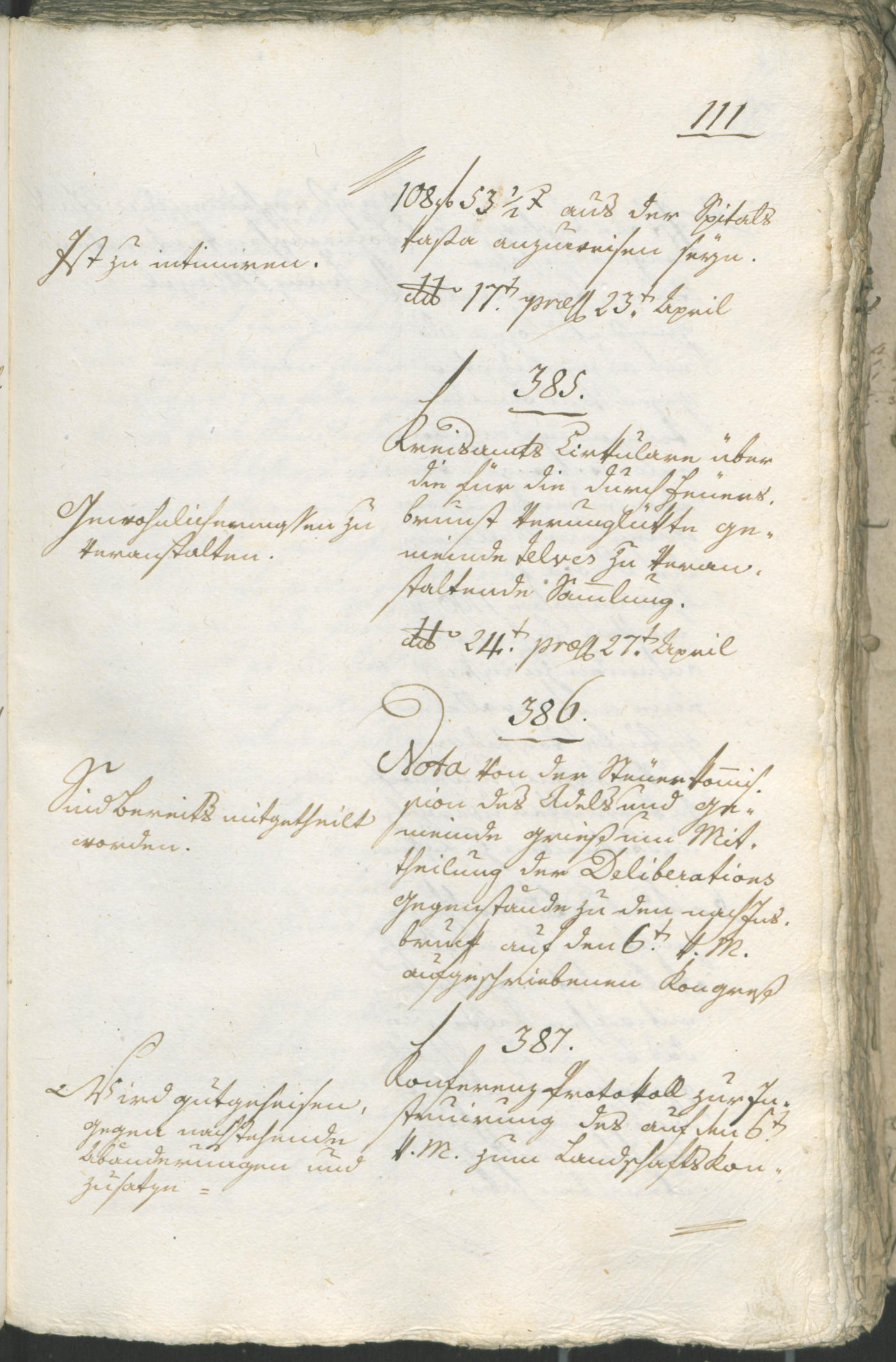 Stadtarchiv Bozen - BOhisto Ratsprotokoll 1805 