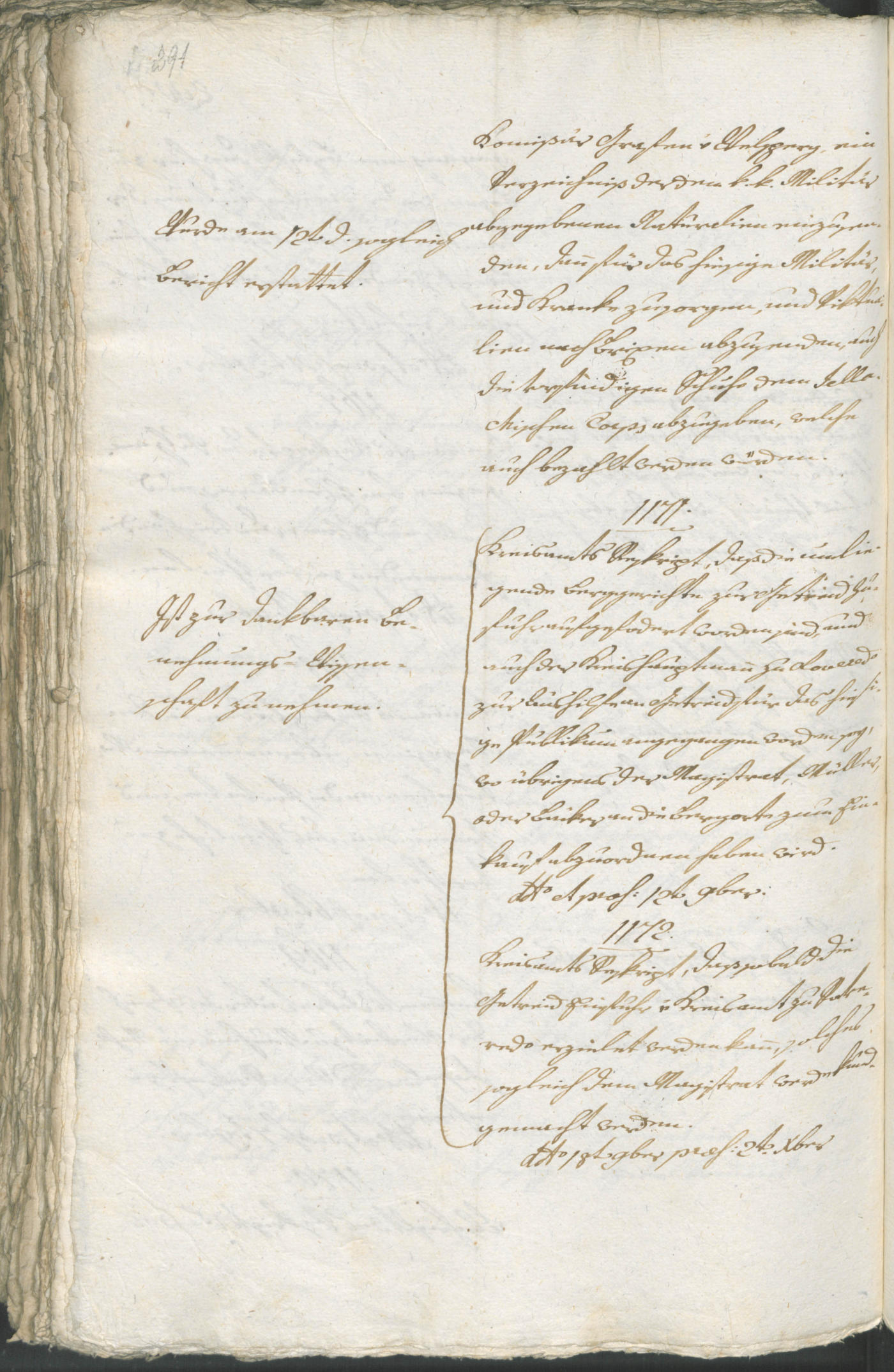 Stadtarchiv Bozen - BOhisto Ratsprotokoll 1805 