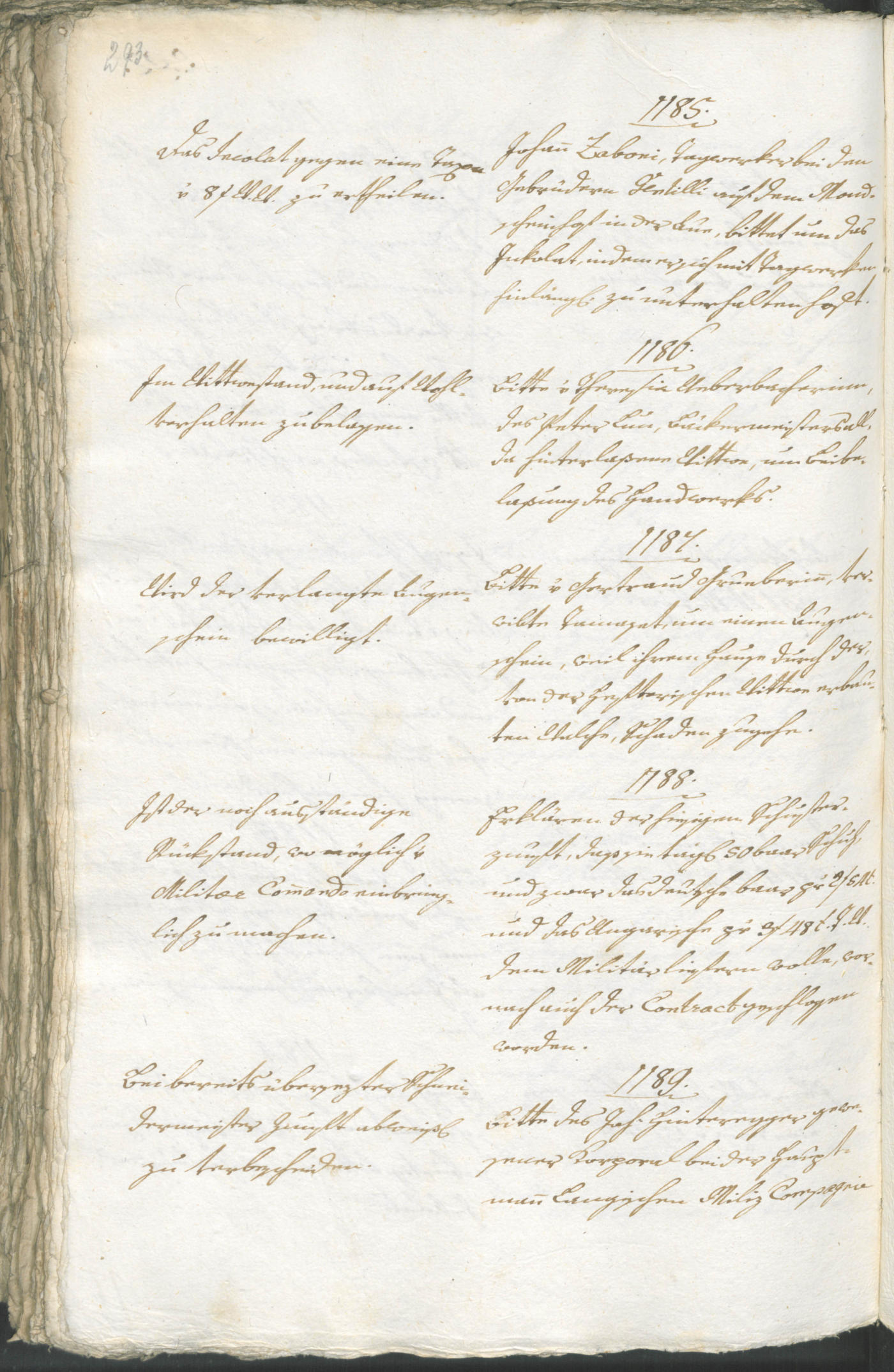 Stadtarchiv Bozen - BOhisto Ratsprotokoll 1805 