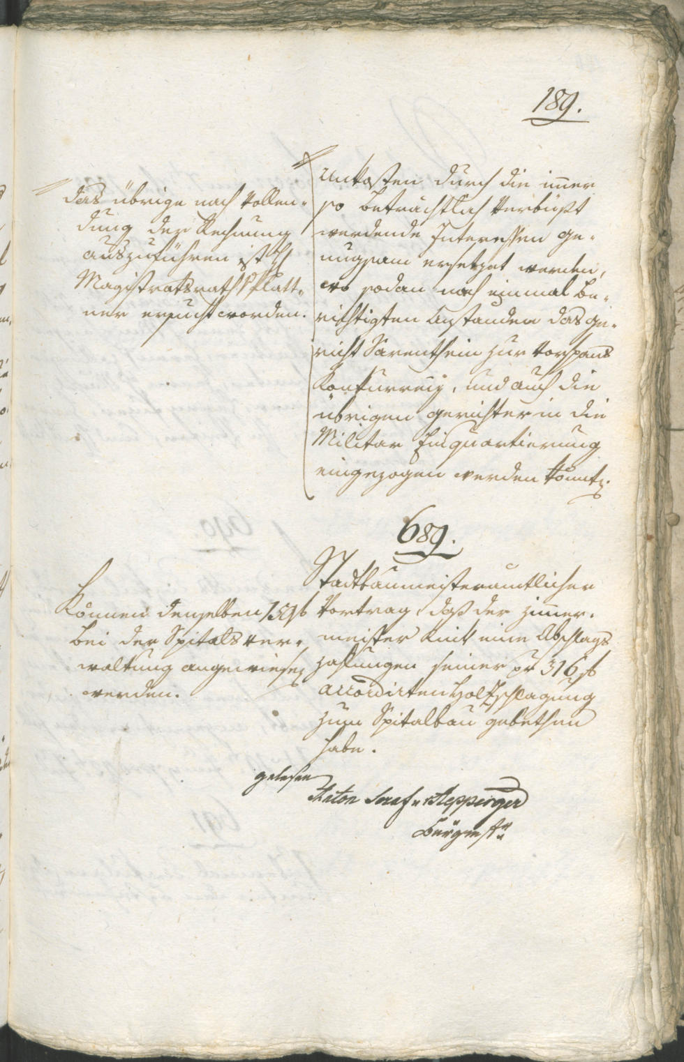 Stadtarchiv Bozen - BOhisto Ratsprotokoll 1805 
