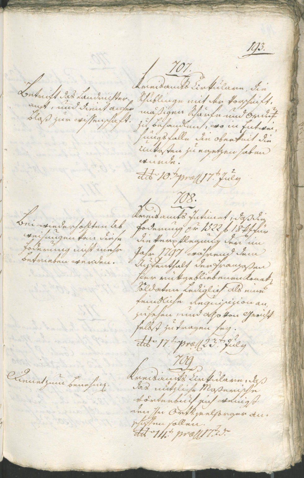 Stadtarchiv Bozen - BOhisto Ratsprotokoll 1805 
