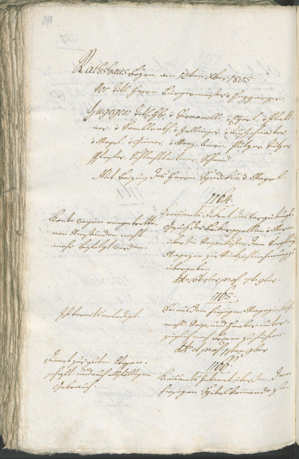 Civic Archives of Bozen-Bolzano - BOhisto Ratsprotokoll 1805 