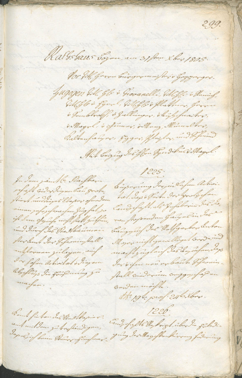 Civic Archives of Bozen-Bolzano - BOhisto Ratsprotokoll 1805 