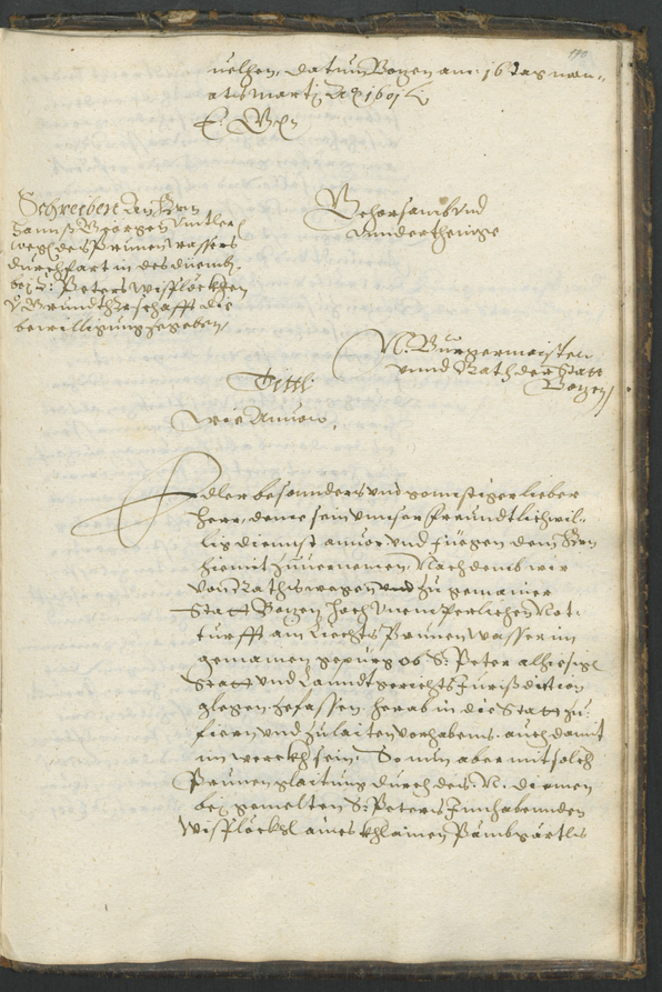 Archivio Storico della Città di Bolzano - BOhisto protocollo consiliare copiale  1598/1601 