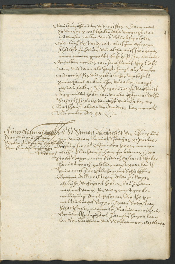 Archivio Storico della Città di Bolzano - BOhisto protocollo consiliare copiale  1598/1601 