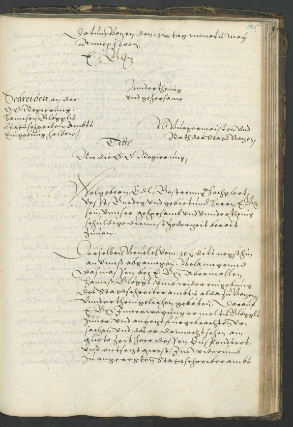 Civic Archives of Bozen-Bolzano - BOhisto Ratskopeibuch 1598/1601 