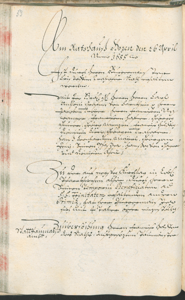 Stadtarchiv Bozen - BOhisto Ratsprotokoll 1685/87 