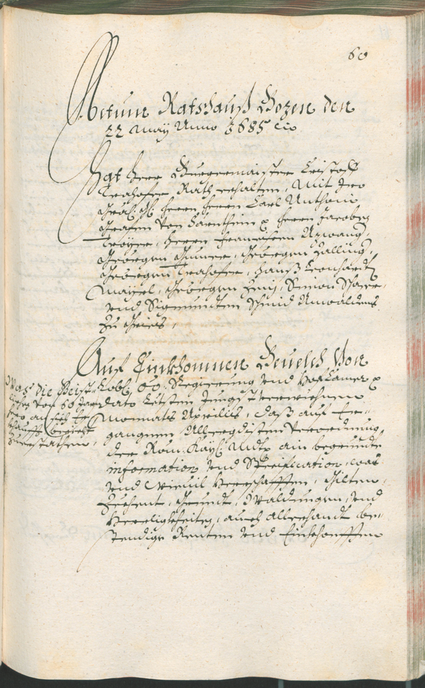 Stadtarchiv Bozen - BOhisto Ratsprotokoll 1685/87 