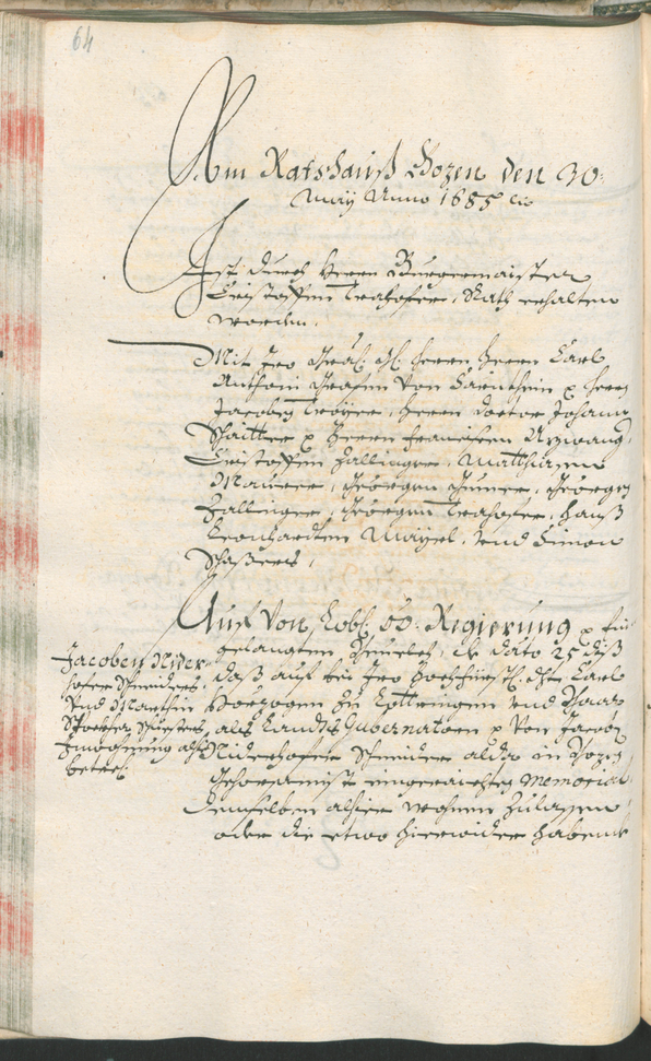 Civic Archives of Bozen-Bolzano - BOhisto Ratsprotokoll 1685/87 