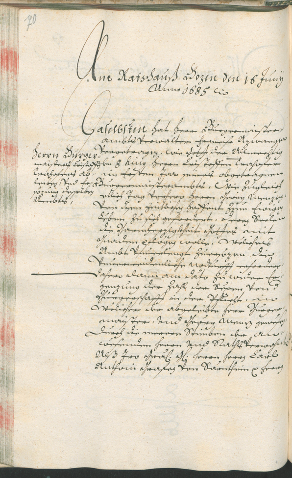 Archivio Storico della Città di Bolzano - BOhisto protocollo consiliare 1685/87 