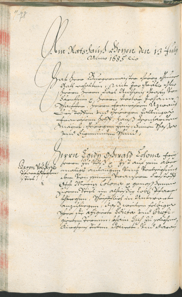 Civic Archives of Bozen-Bolzano - BOhisto Ratsprotokoll 1685/87 