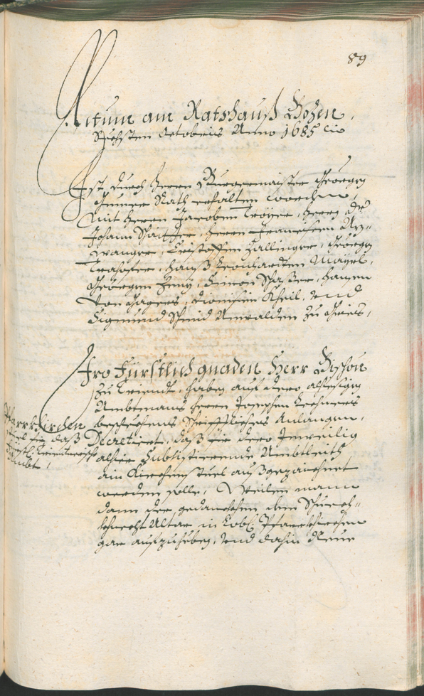 Stadtarchiv Bozen - BOhisto Ratsprotokoll 1685/87 