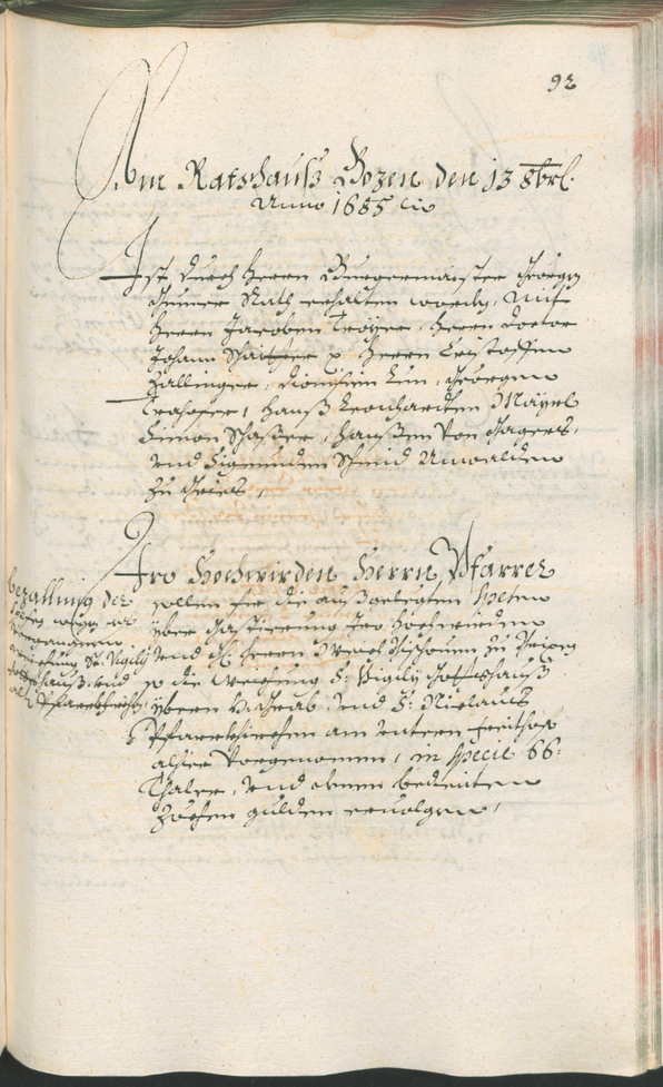 Stadtarchiv Bozen - BOhisto Ratsprotokoll 1685/87 