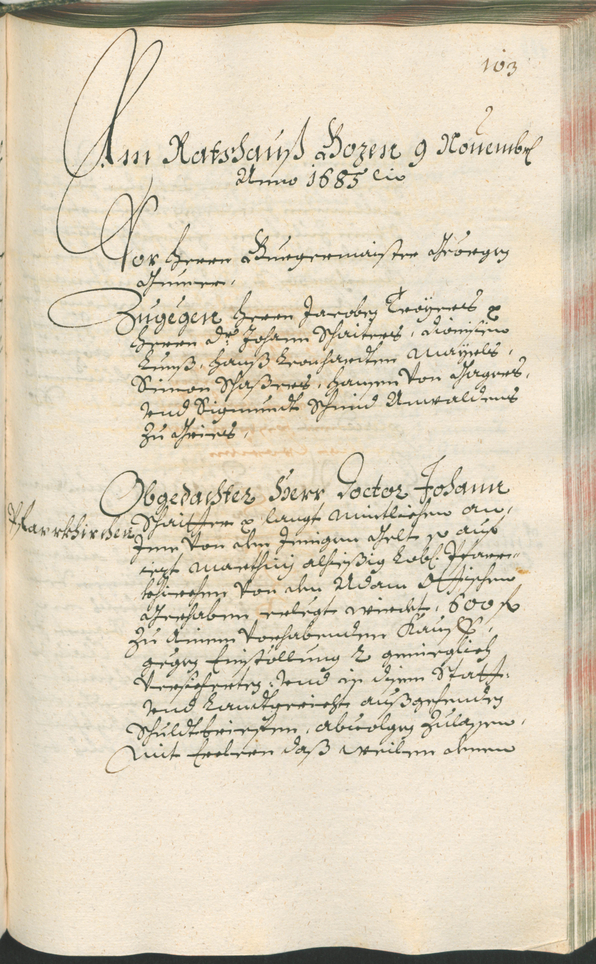 Stadtarchiv Bozen - BOhisto Ratsprotokoll 1685/87 