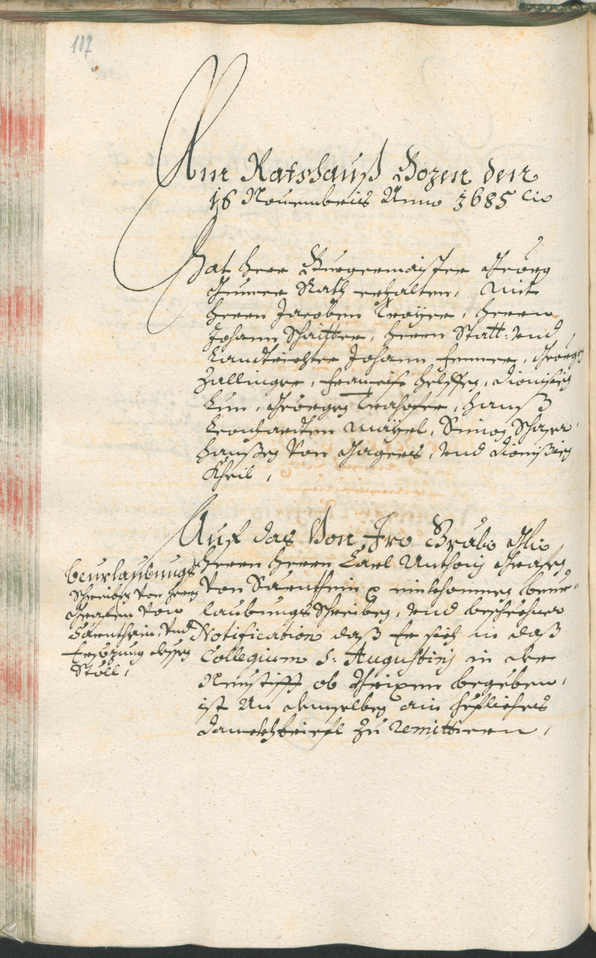 Stadtarchiv Bozen - BOhisto Ratsprotokoll 1685/87 