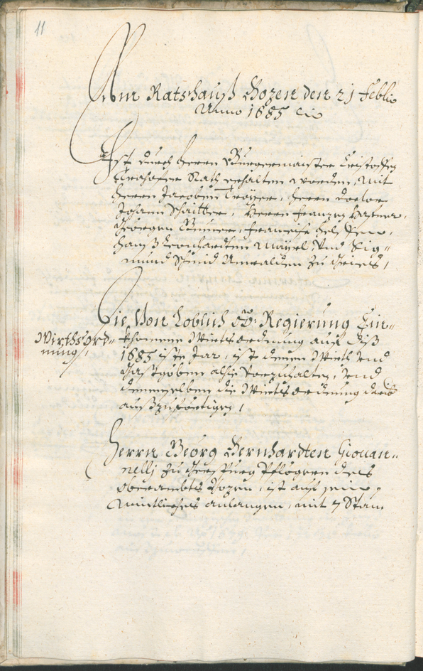 Stadtarchiv Bozen - BOhisto Ratsprotokoll 1685/87 