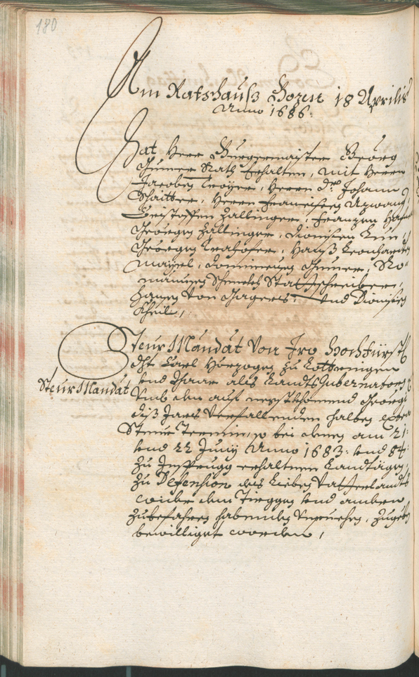 Archivio Storico della Città di Bolzano - BOhisto protocollo consiliare 1685/87 