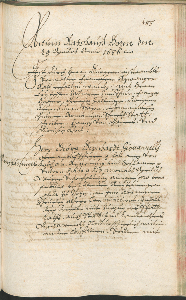 Archivio Storico della Città di Bolzano - BOhisto protocollo consiliare 1685/87 