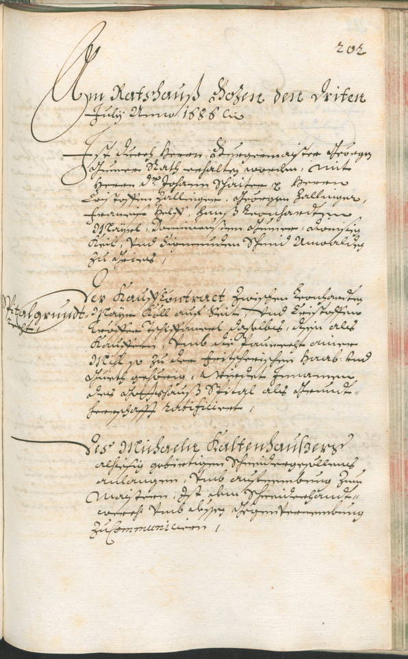 Archivio Storico della Città di Bolzano - BOhisto protocollo consiliare 1685/87 