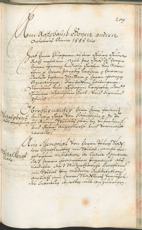 Stadtarchiv Bozen - BOhisto Ratsprotokoll 1685/87 