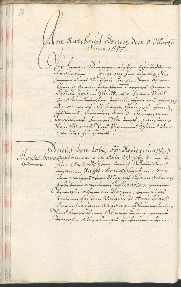 Civic Archives of Bozen-Bolzano - BOhisto Ratsprotokoll 1685/87 