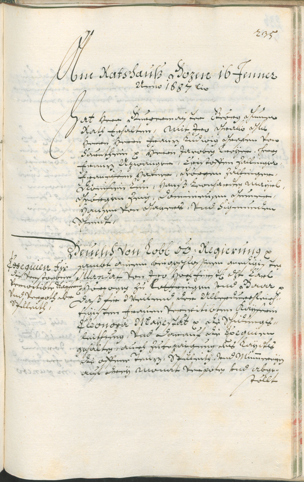 Stadtarchiv Bozen - BOhisto Ratsprotokoll 1685/87 