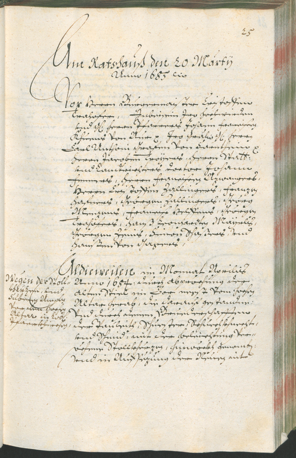 Stadtarchiv Bozen - BOhisto Ratsprotokoll 1685/87 