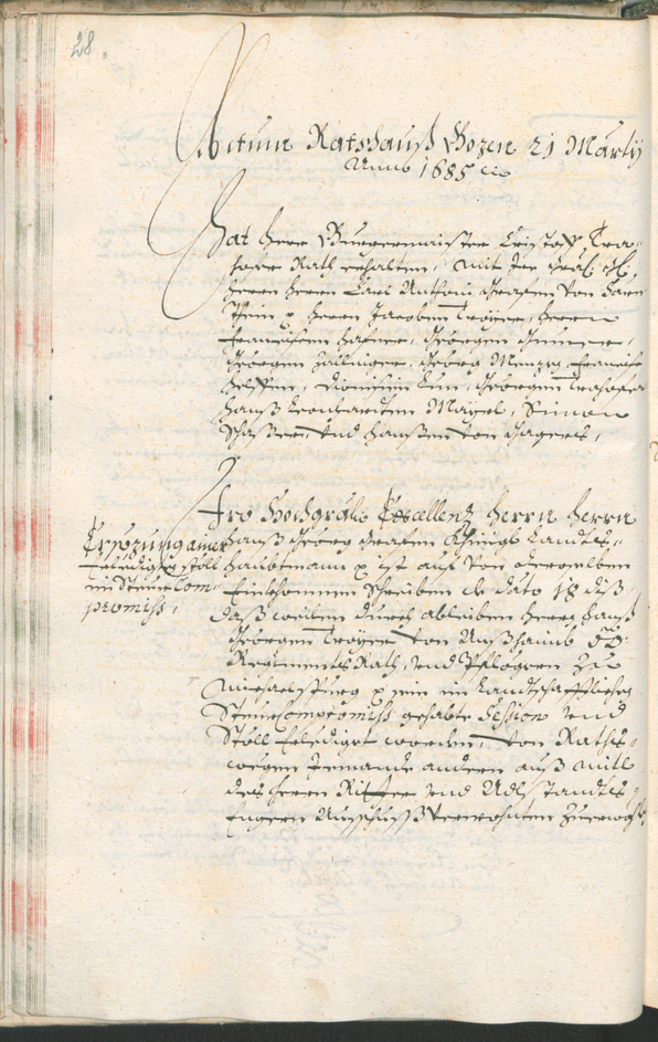 Archivio Storico della Città di Bolzano - BOhisto protocollo consiliare 1685/87 