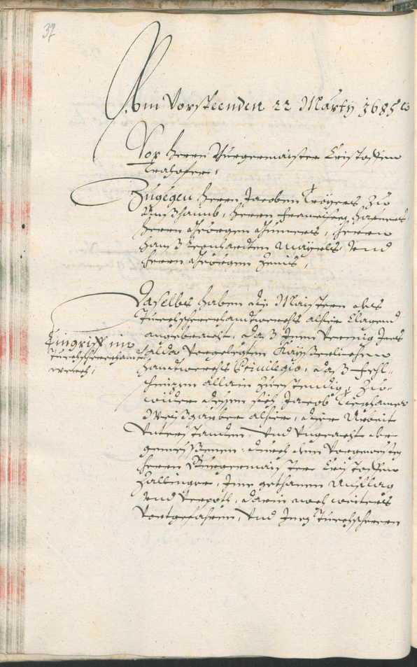 Stadtarchiv Bozen - BOhisto Ratsprotokoll 1685/87 