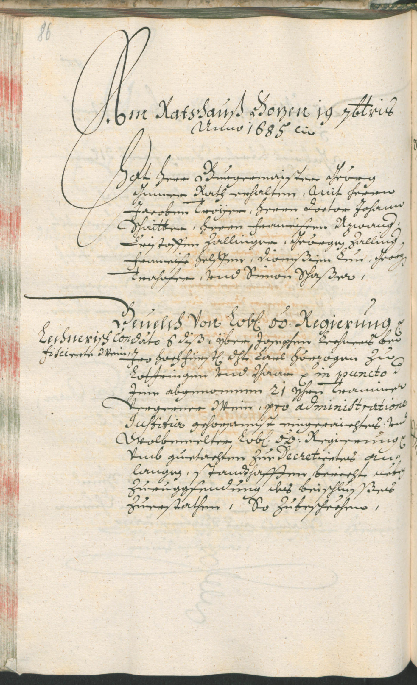 Civic Archives of Bozen-Bolzano - BOhisto Ratsprotokoll 1685/87 