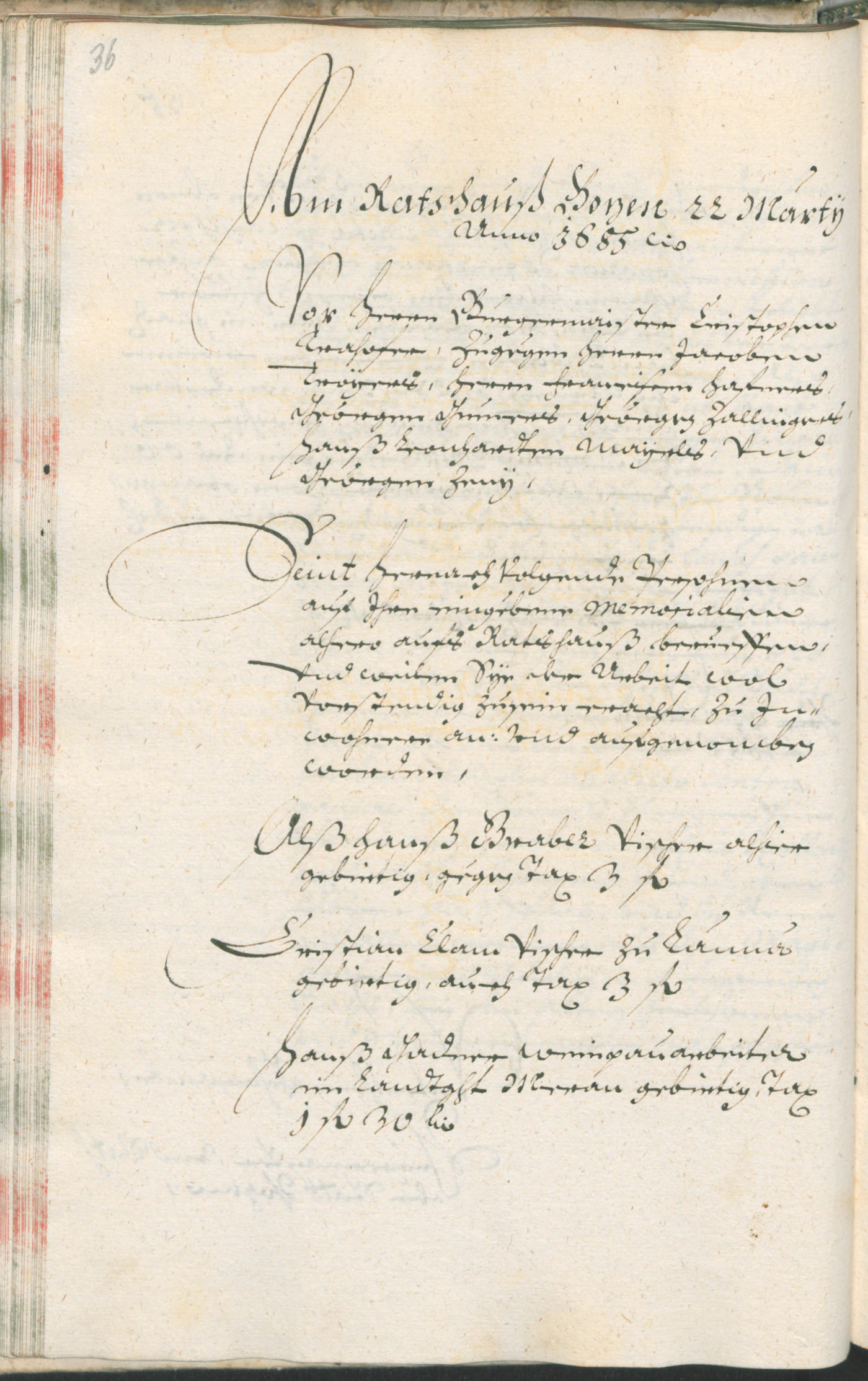 Stadtarchiv Bozen - BOhisto Ratsprotokoll 1685/87 