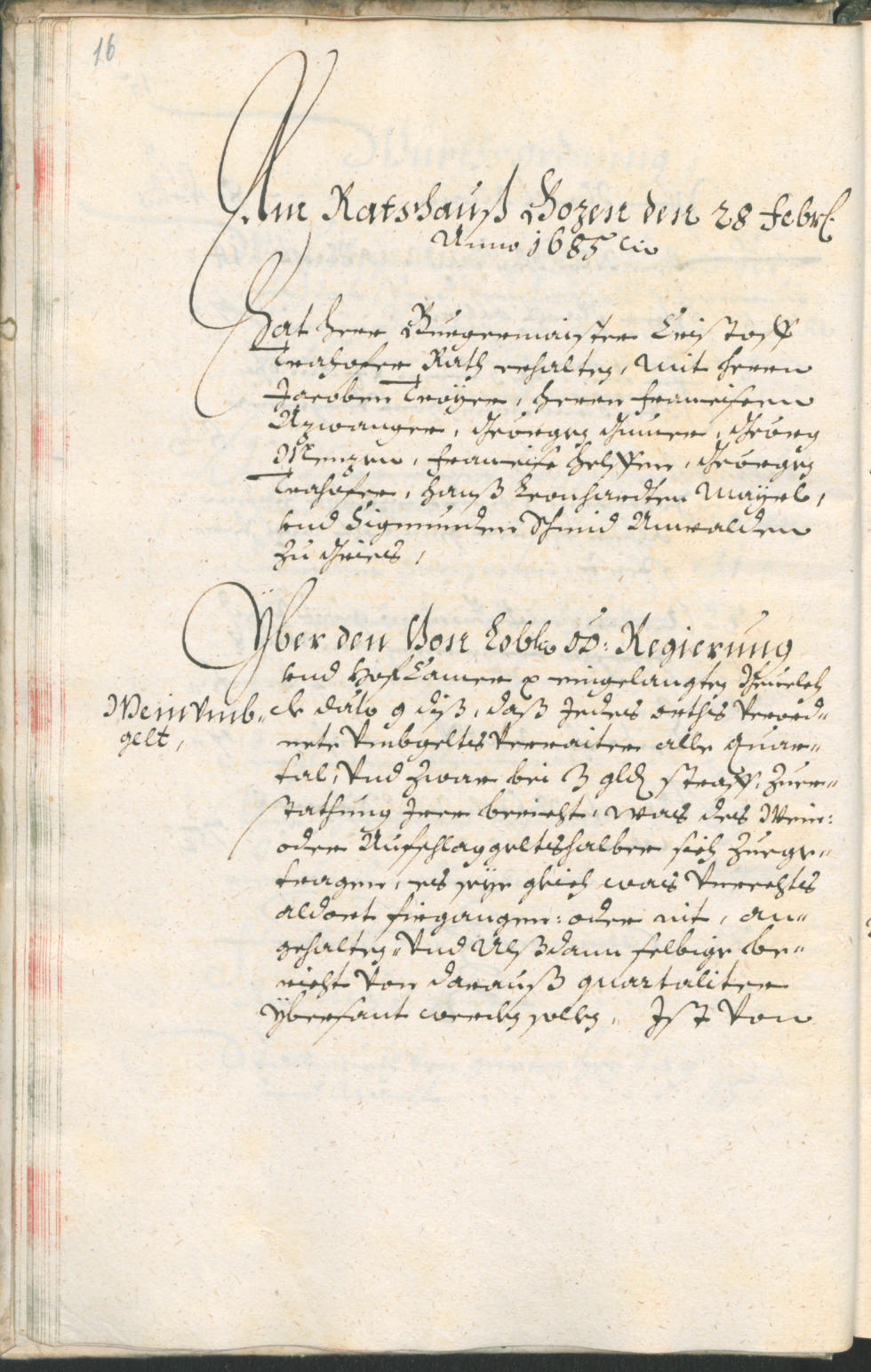 Archivio Storico della Città di Bolzano - BOhisto protocollo consiliare 1685/87 