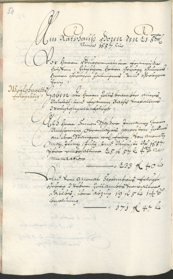 Stadtarchiv Bozen - BOhisto Ratsprotokoll 1687/89 