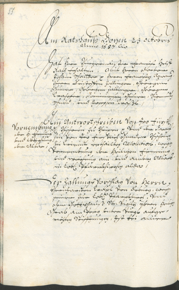 Stadtarchiv Bozen - BOhisto Ratsprotokoll 1687/89 