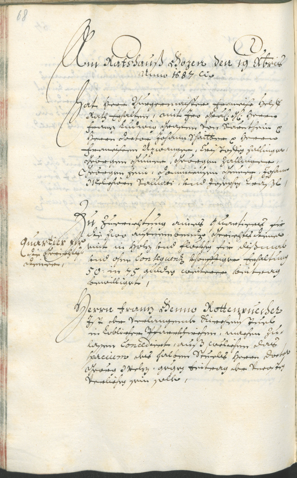 Civic Archives of Bozen-Bolzano - BOhisto Ratsprotokoll 1687/89 