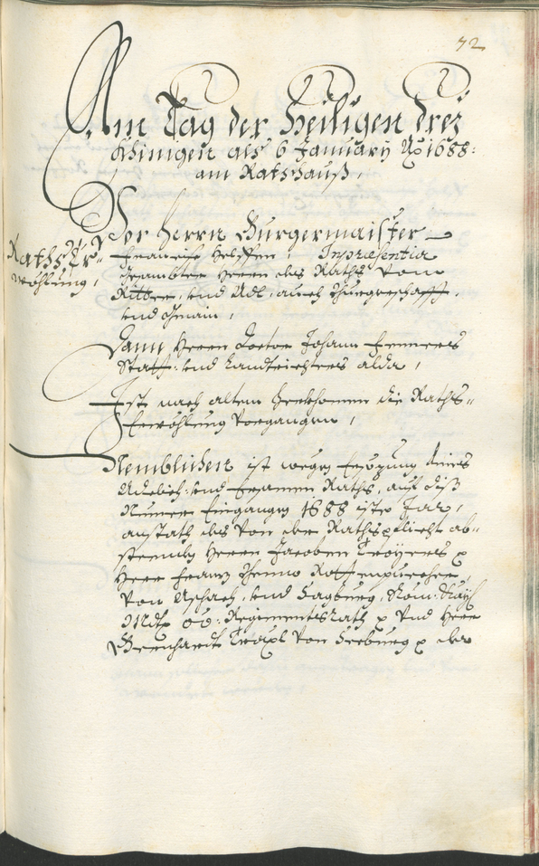 Stadtarchiv Bozen - BOhisto Ratsprotokoll 1687/89 