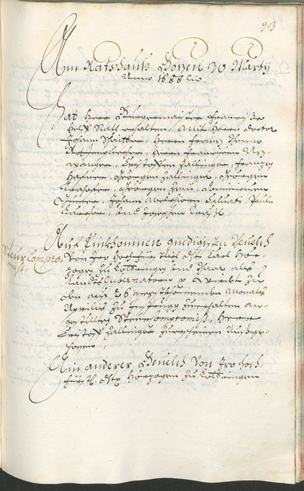 Stadtarchiv Bozen - BOhisto Ratsprotokoll 1687/89 